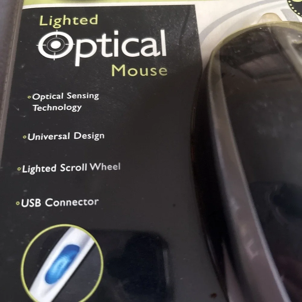 LOGITECH Lighted Optical Mouse 800 Dpi NEW/ in FACTORY SEALED BOX